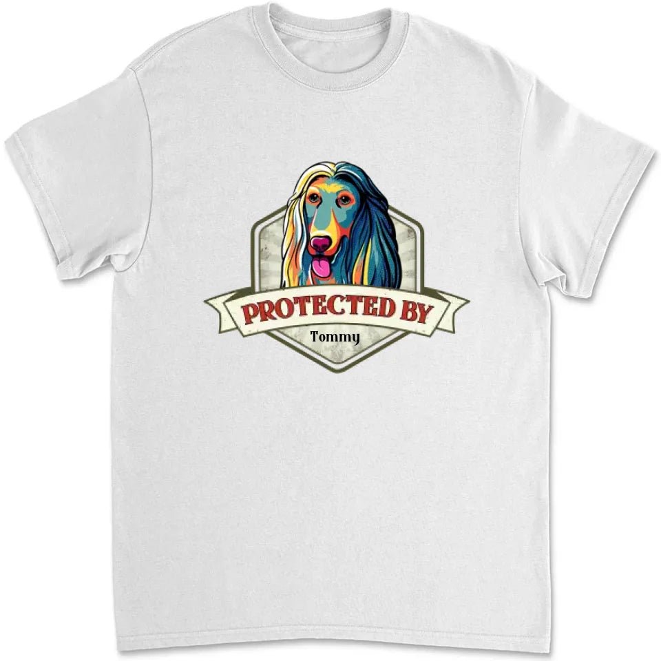 Protected By Dogs - Personalized Custom Unisex T-Shirt 663132 - DiyGiftly