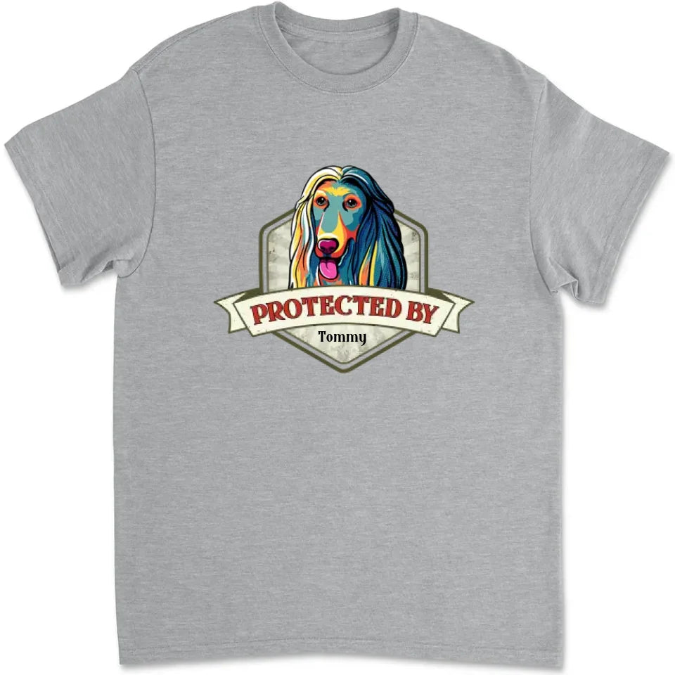 Protected By Dogs - Personalized Custom Unisex T-Shirt 663132 - DiyGiftly