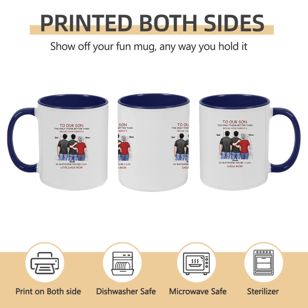 Proud Of You - Family Personalized Custom Mug - Father's Day, Gift For Son 692270 - DiyGiftly