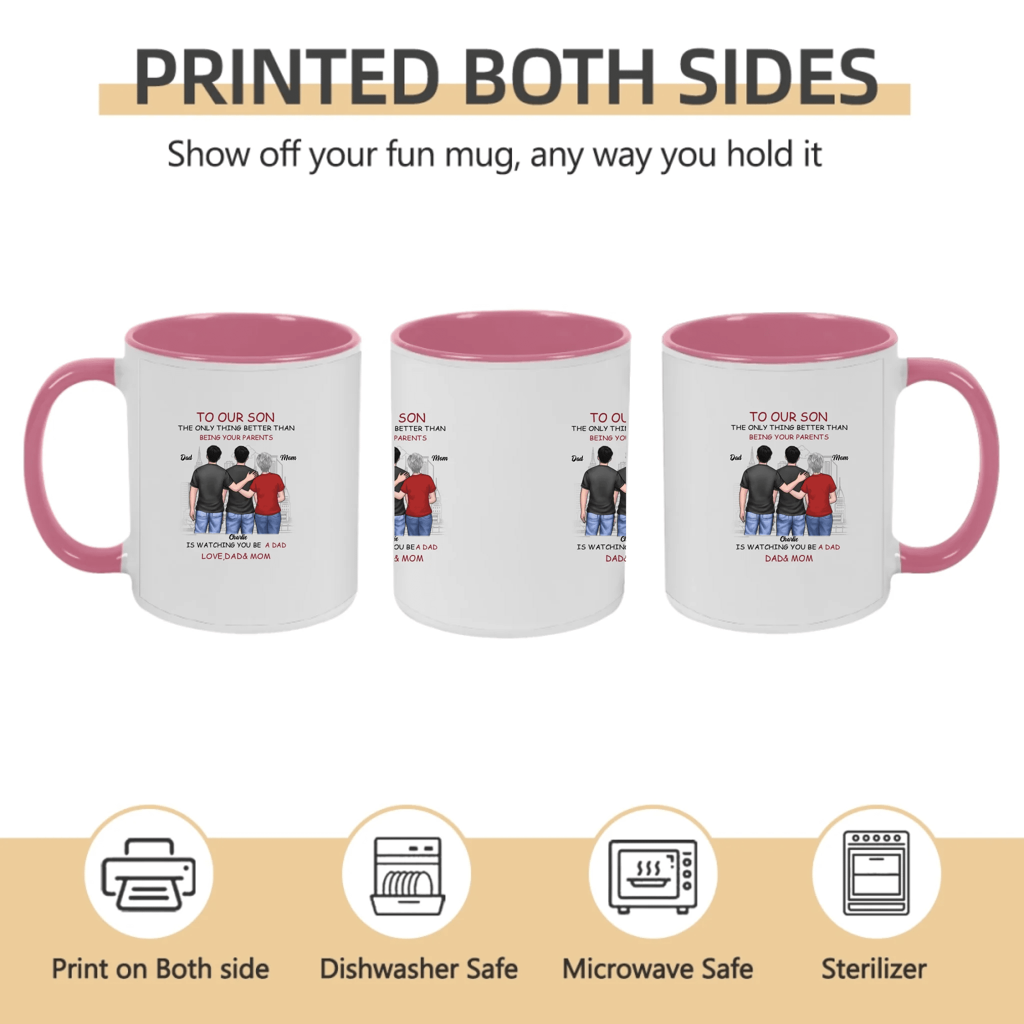Proud Of You - Family Personalized Custom Mug - Father's Day, Gift For Son 692270 - DiyGiftly