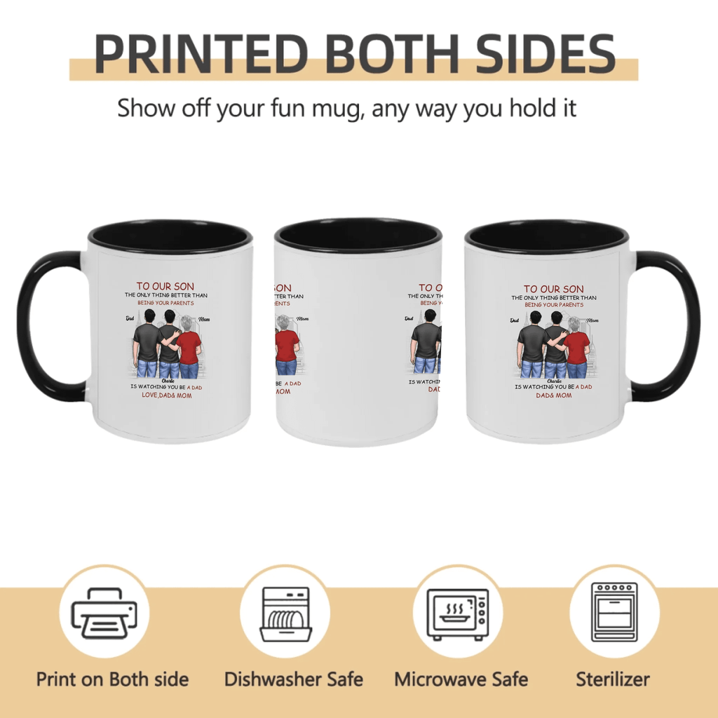 Proud Of You - Family Personalized Custom Mug - Father's Day, Gift For Son 692270 - DiyGiftly