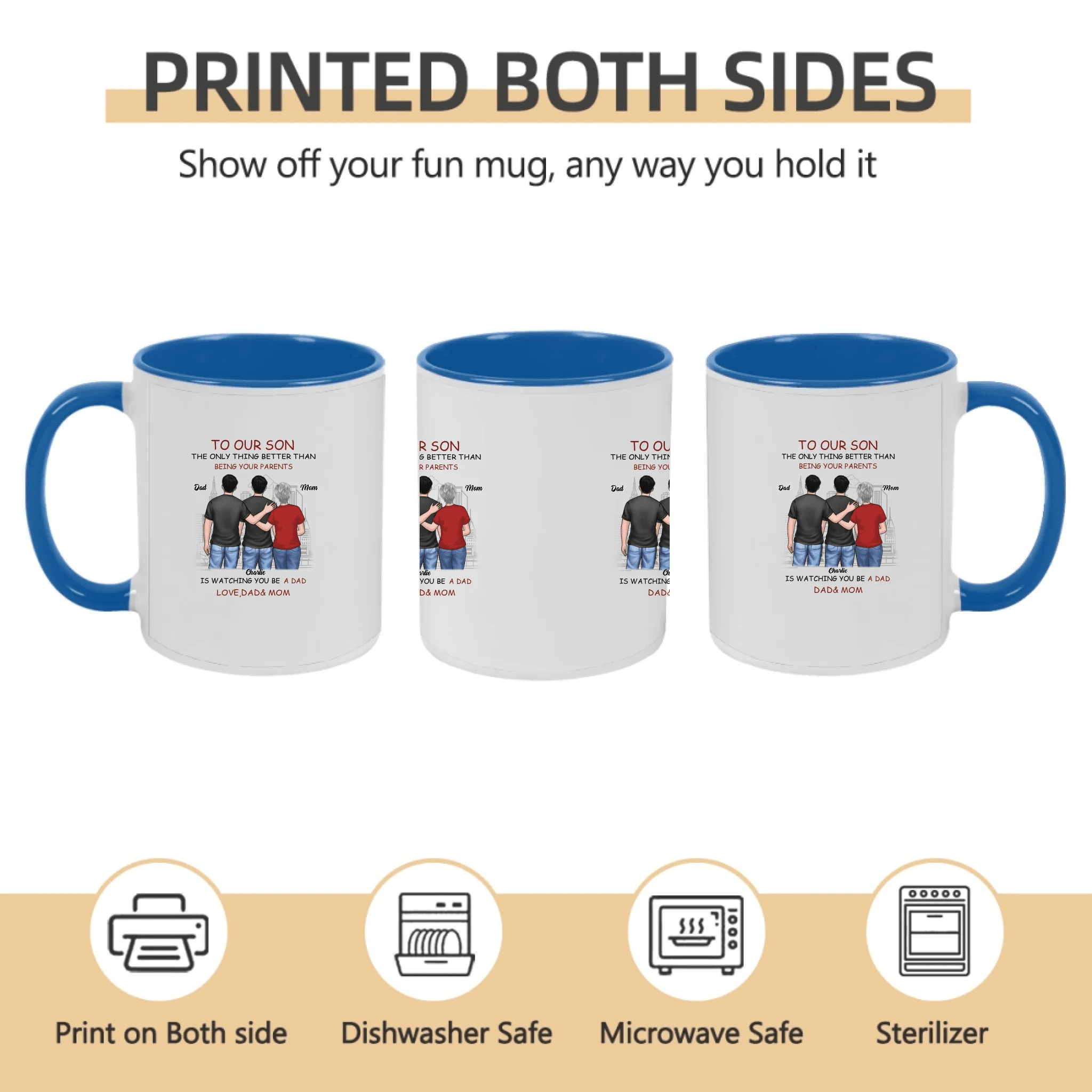 Proud Of You - Family Personalized Custom Mug - Father's Day, Gift For Son 692270 - DiyGiftly