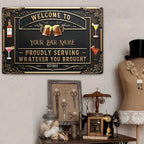 Proudly Serving Whatever You Brouht - Personalized Beer Rectangle Metal Sign 737737 - 737738 - DiyGiftly