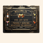 Proudly Serving Whatever You Brouht - Personalized Beer Rectangle Metal Sign 737737 - 737738 - DiyGiftly
