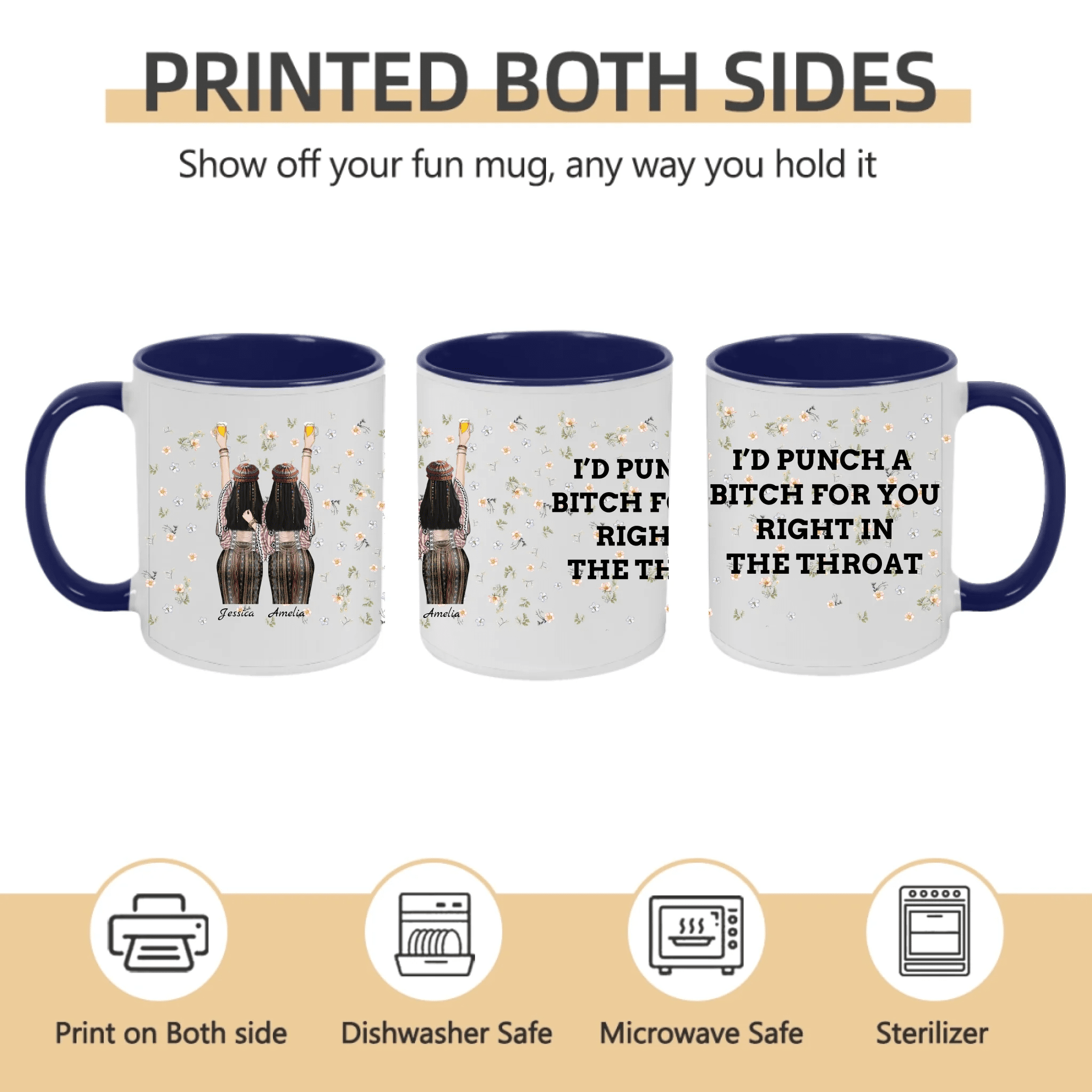 ceramic mug personalized design gift for best friend