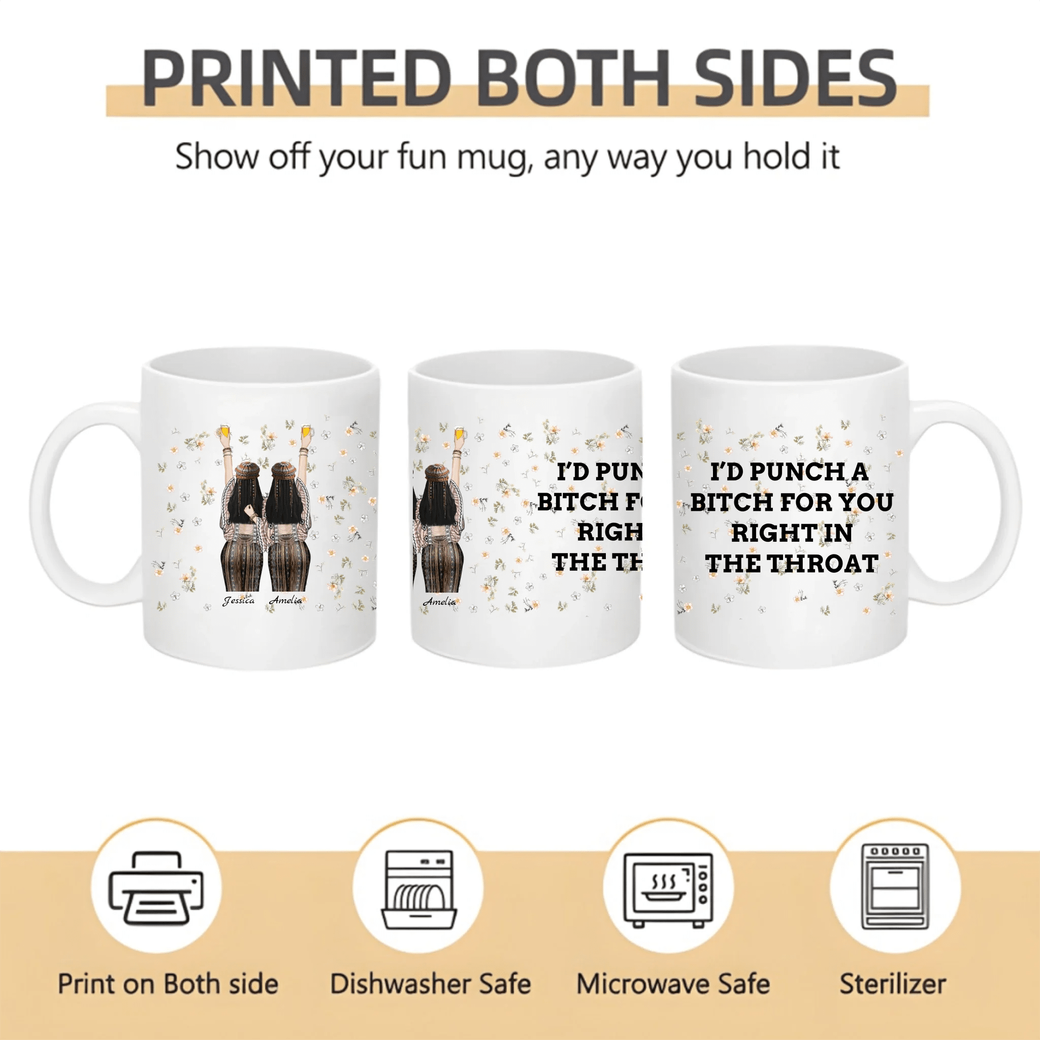 deep blue mug personalized design ceramic
