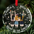 Punch Bitch Hippie Version - Personalized Custom Glass Ornament 721890 - DiyGiftly