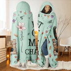 Reading Girl & Birth Flower – My Personalized Reading Blanket - Personalized Wearable Hooded Blanket 1058622 - 1059451 - DiyGiftly