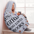 Reading Girl & Birth Flower – My Personalized Reading Blanket - Personalized Wearable Hooded Blanket 1058622 - 1059451 - DiyGiftly