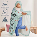 Reading Girl & Birth Flower – My Personalized Reading Blanket - Personalized Wearable Hooded Blanket 1058622 - 1059451 - DiyGiftly