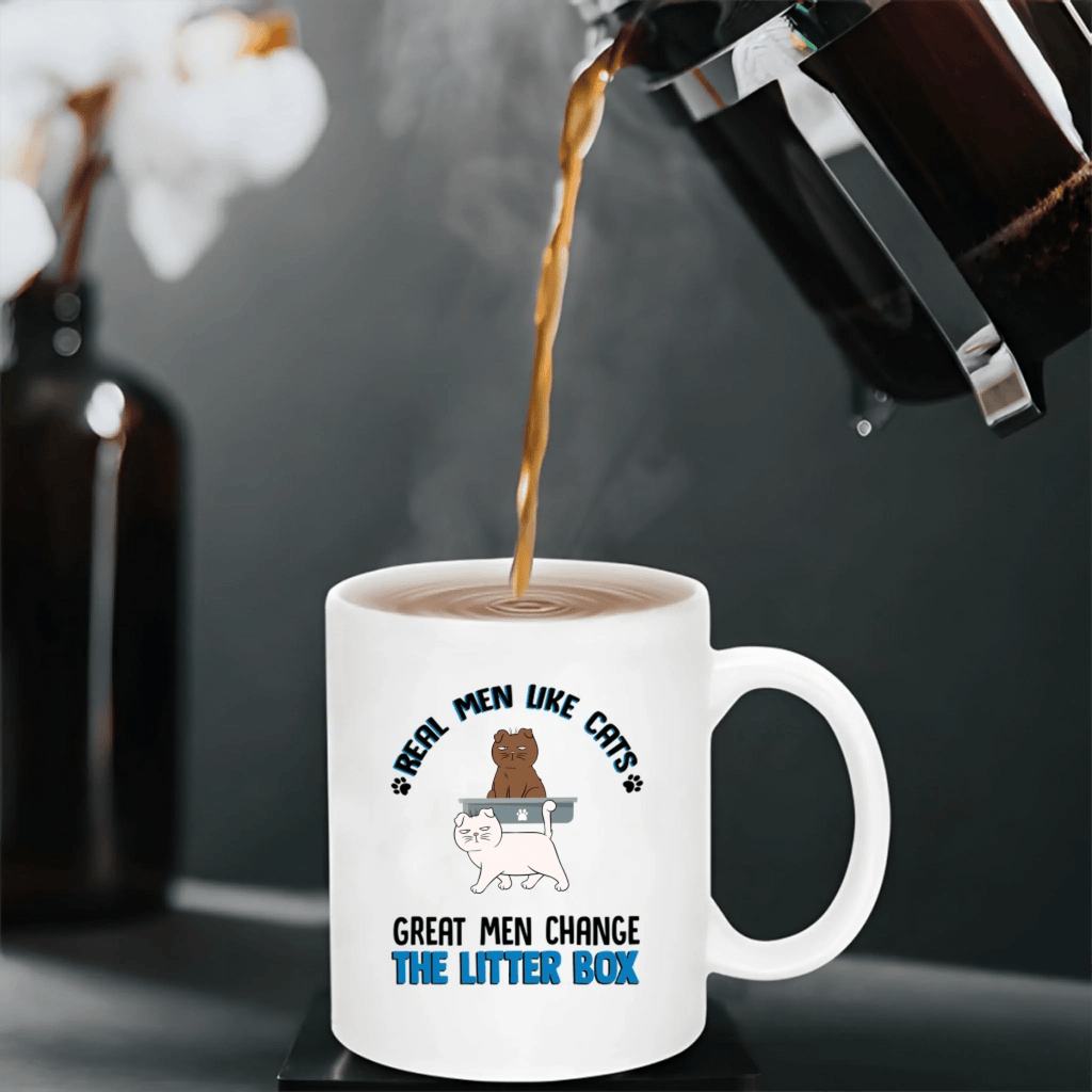 Real Men Like Cats Great Men Change The Litter Box - Personalized Mug 688165 - DiyGiftly