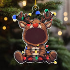 Reindeer Baby Christmas - Personalized Custom Acrylic Ornament 692329 - DiyGiftly