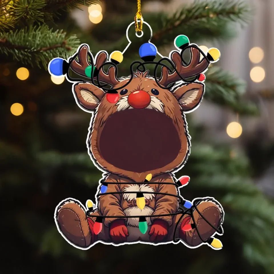 Reindeer Baby Christmas - Personalized Custom Acrylic Ornament 692329 - DiyGiftly