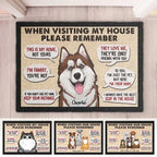 Remember When Visiting Our House - Personalized Decorative Mat, Doormat 688459 - DiyGiftly