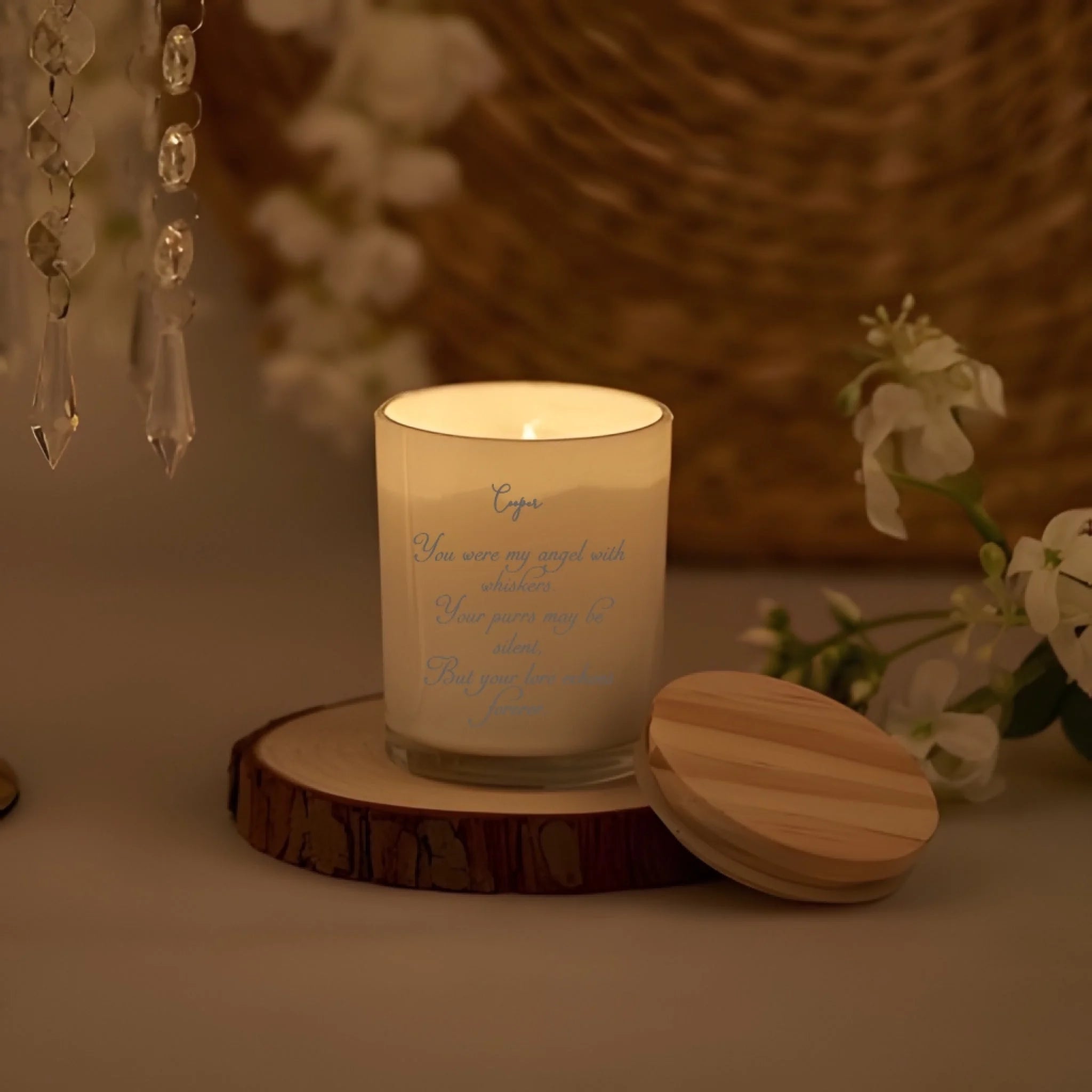 cat remembrance candle gift