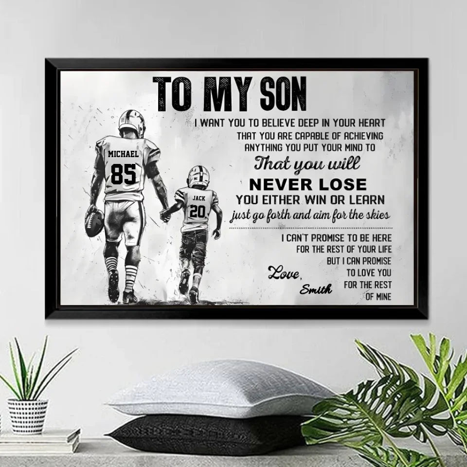 Rest Of Mine - Personalized Poster - Gift For Football Lovers, Gift For Son From Dad 745781 - 745807 - DiyGiftly