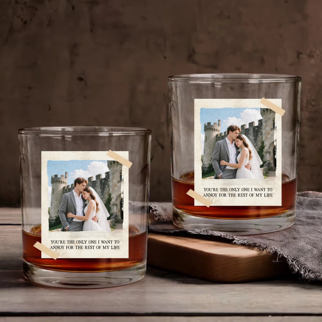 Retro Polaroid Photo Whiskey Glass – Personalized Custom Gift for Him,Husband 1081729 - DiyGiftly