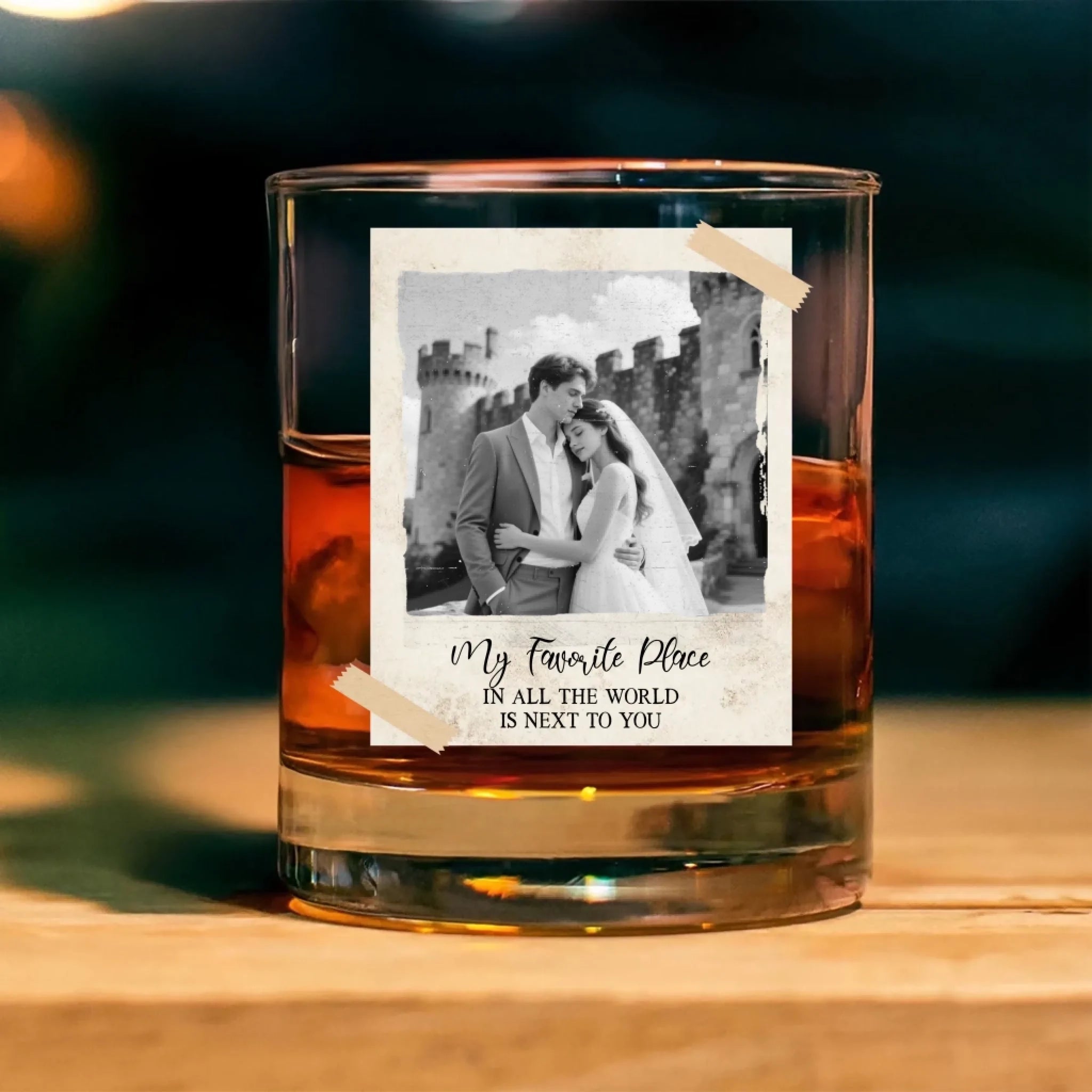 Retro Polaroid Photo Whiskey Glass – Personalized Custom Gift for Him,Husband 1081729 - DiyGiftly