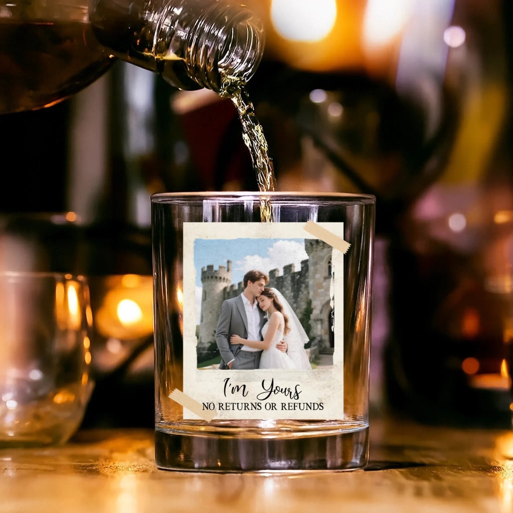 Retro Polaroid Photo Whiskey Glass – Personalized Custom Gift for Him,Husband 1081729 - DiyGiftly