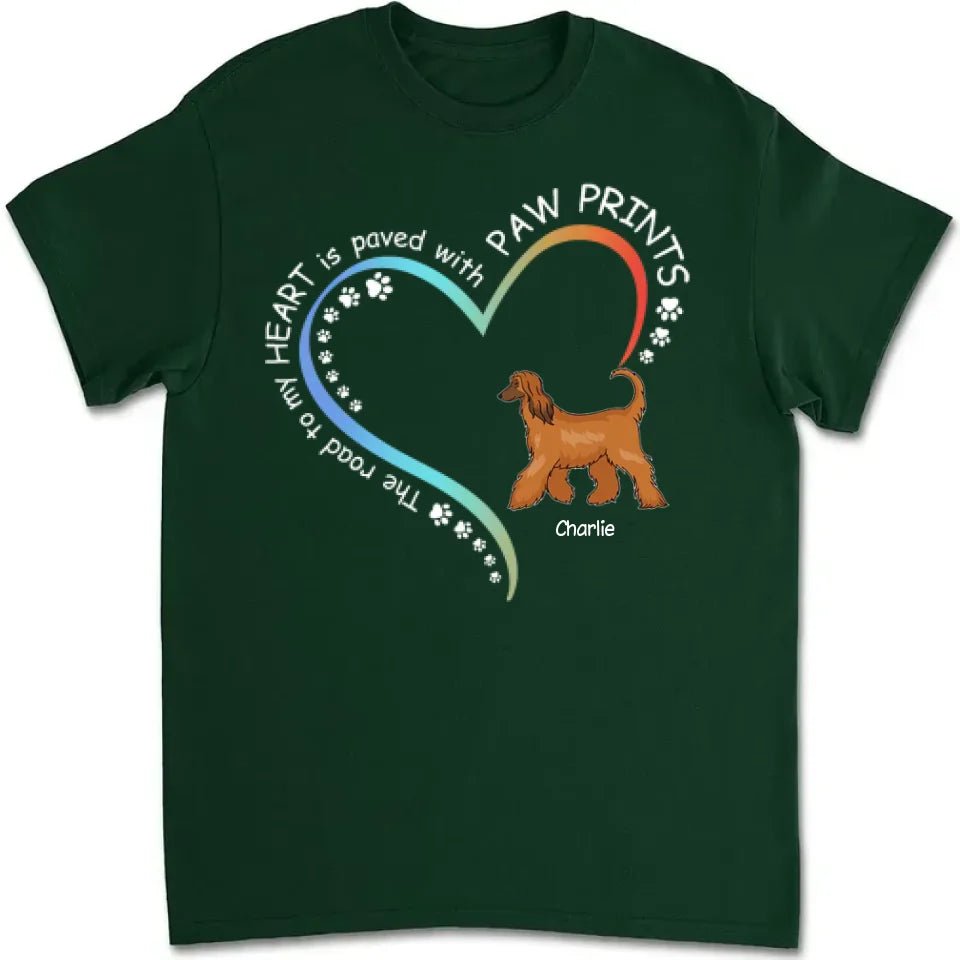 Road To Heart Walking Dog - Personalized Custom Unisex T-shirt 662922 - DiyGiftly
