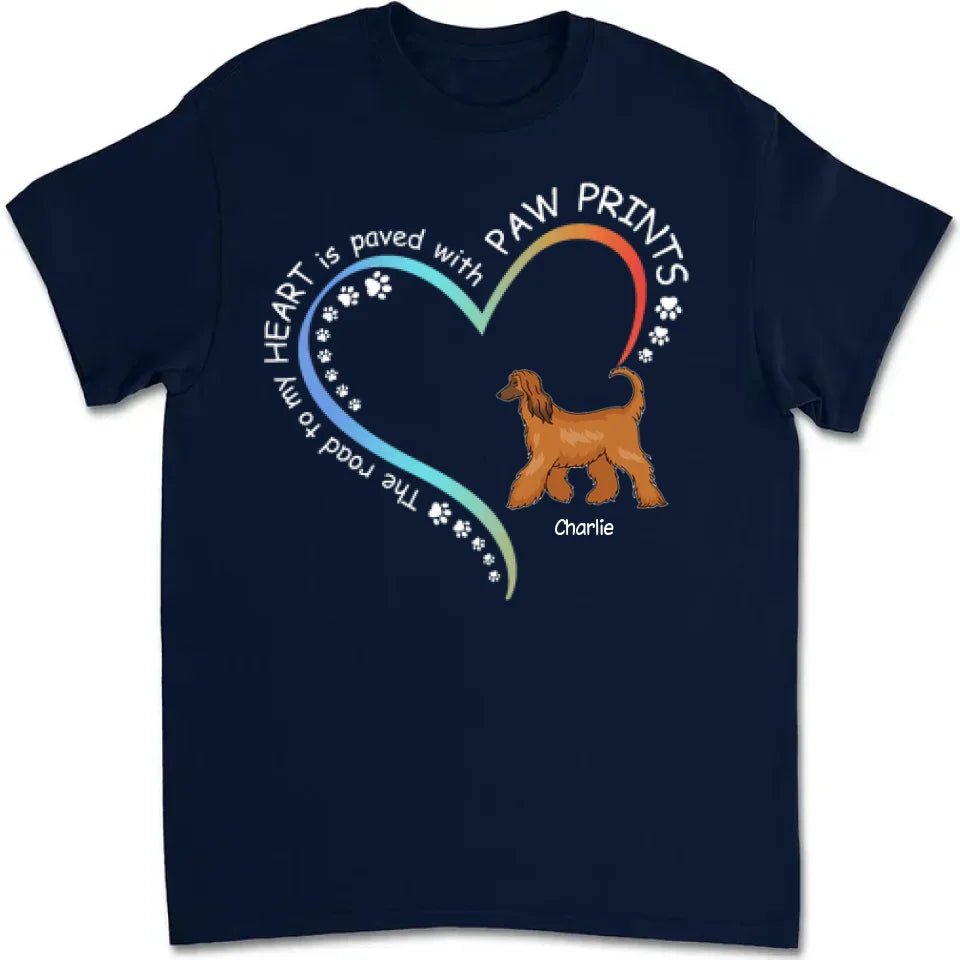 Road To Heart Walking Dog - Personalized Custom Unisex T-shirt 662922 - DiyGiftly