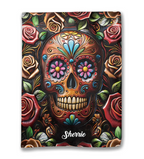 Roses And Skull - Personalized Skull Blanket 748407 - DiyGiftly