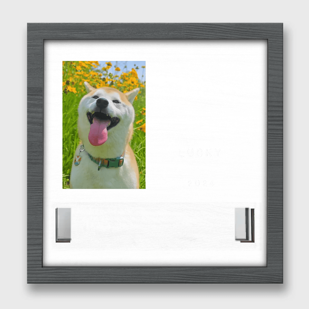 Personalized Pet Portrait Memorial Sign and Collar Frame Photo Keepsake