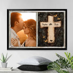 Rustic Cross God Gave Me You Wedding Gifts For Couple Personalized Anniversary Canvas Print 760994 - DiyGiftly