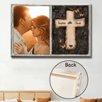 Rustic Cross God Gave Me You Wedding Gifts For Couple Personalized Anniversary Canvas Print 760994 - DiyGiftly