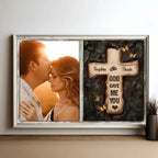 Rustic Cross God Gave Me You Wedding Gifts For Couple Personalized Anniversary Canvas Print 760994 - DiyGiftly