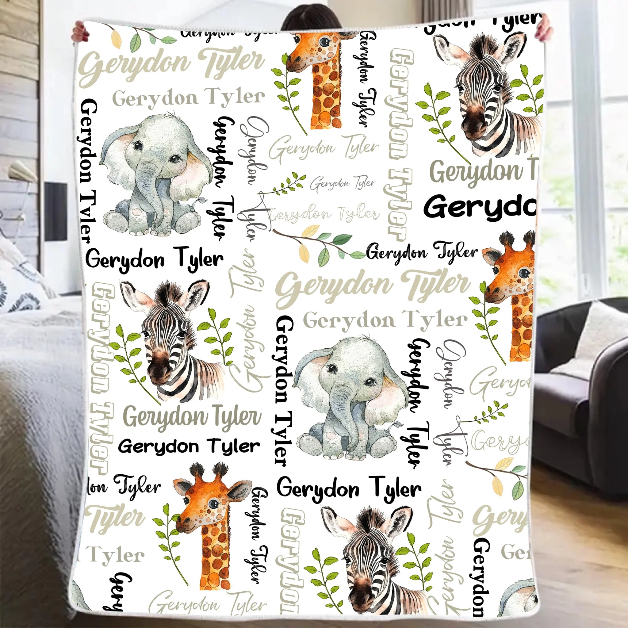 baby blanket custom name gift for daughter baby shower main image