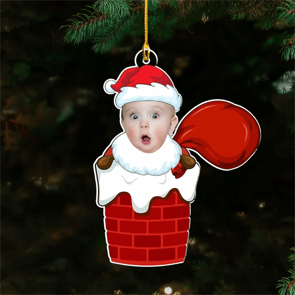 Santa Baby Custom Photo - Personalized Custom Acrylic Ornament 692185 - DiyGiftly