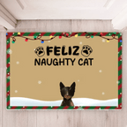 Santa Claws Is Coming To Town - Personalized Custom Doormat 692372 - DiyGiftly