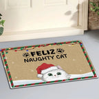 Santa Claws Is Coming To Town - Personalized Custom Doormat 692372 - DiyGiftly