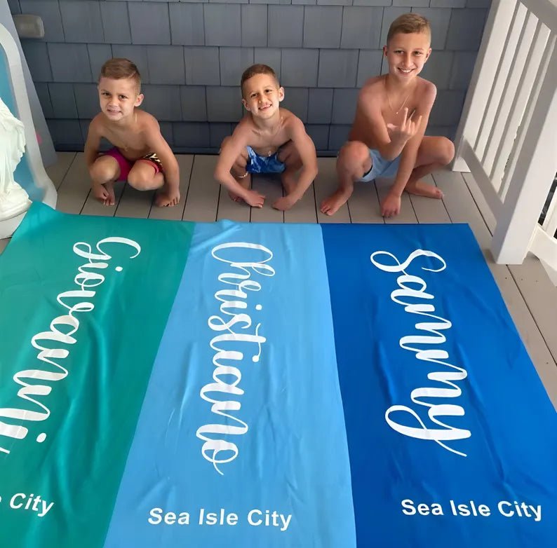 Scripty Style Personalized Beach Towel Personalized Name Bath Towel Custom Pool Towel Beach Towel With Name Outside Birthday Vacation Gift 34987008 - DiyGiftly