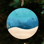Sea Turtles Gift For Couple All Of Me Loves All Of You Personalized 2 - Layered Wooden Ornament 724801 - DiyGiftly