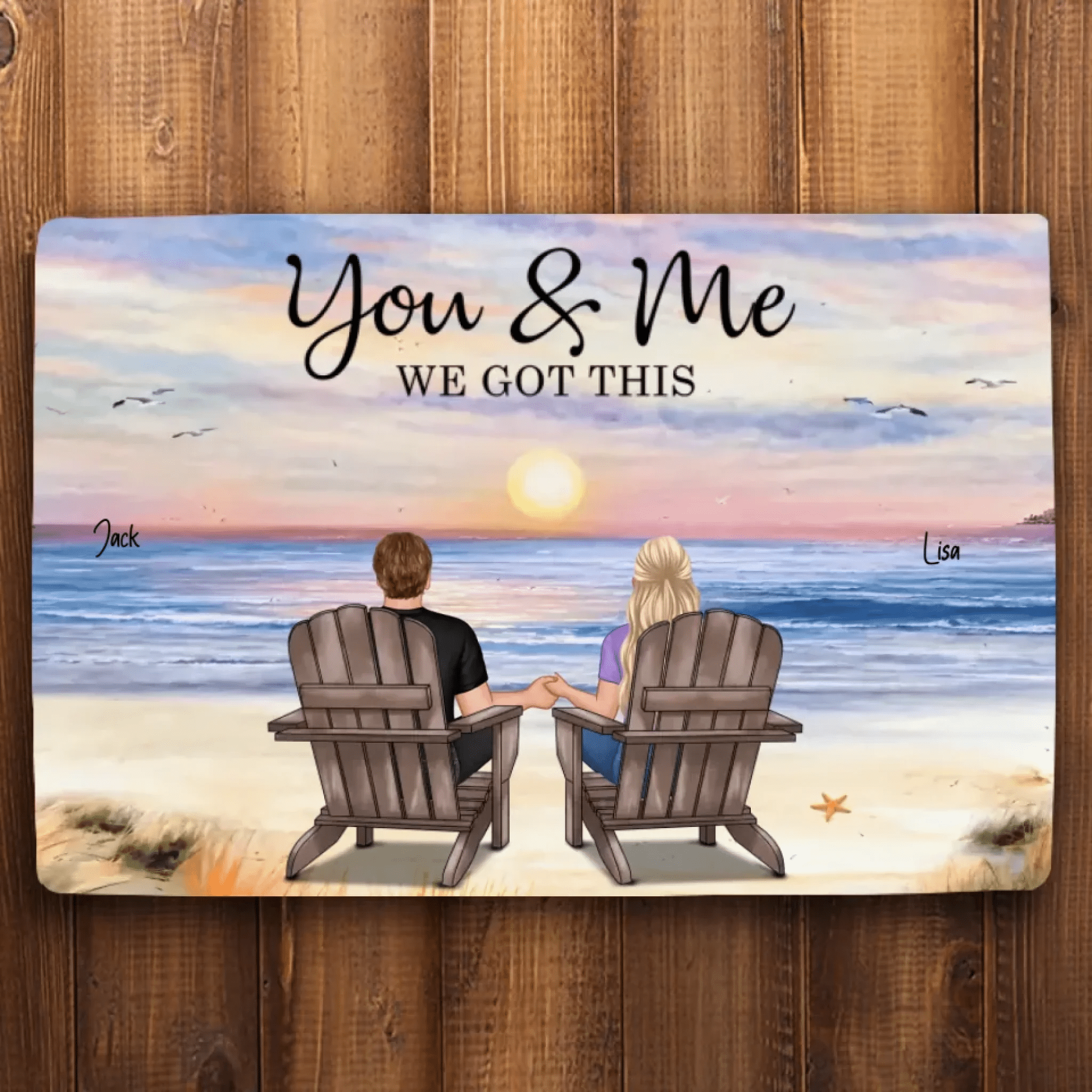 Seaside Memories - Personalized Decorative Mat - Unique Gift for Couple, Husband, Wife, Dad, Mom 700979 - D - DiyGiftly