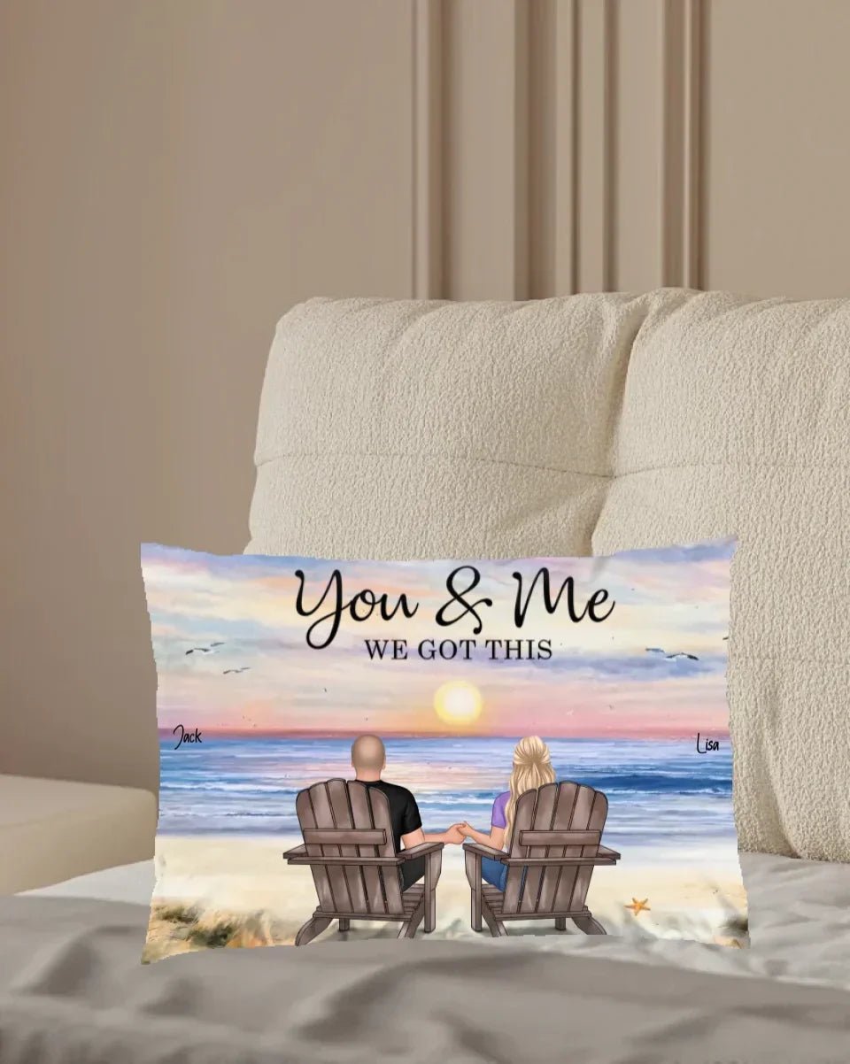 Seaside Memories - Personalized Decorative Pillow - Unique Gift for Couple, Husband, Wife, Dad, Mom 715534 - B - DiyGiftly
