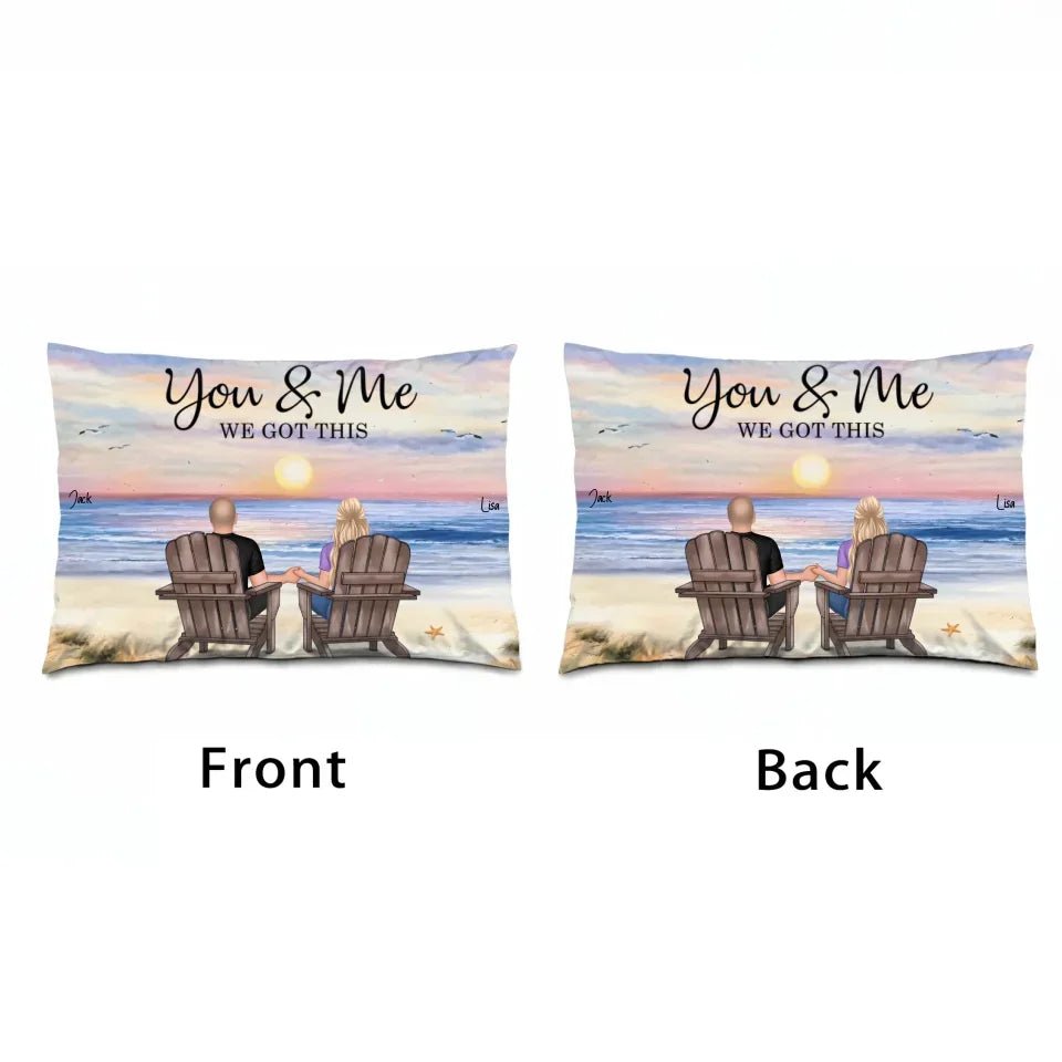 Seaside Memories - Personalized Decorative Pillow - Unique Gift for Couple, Husband, Wife, Dad, Mom 715534 - B - DiyGiftly