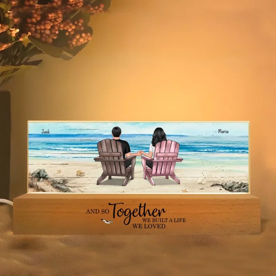 Seaside Memories - Personalized LED Night Light - A Timeless Anniversary Gift for Him & Her 733571 - 733574 - DiyGiftly