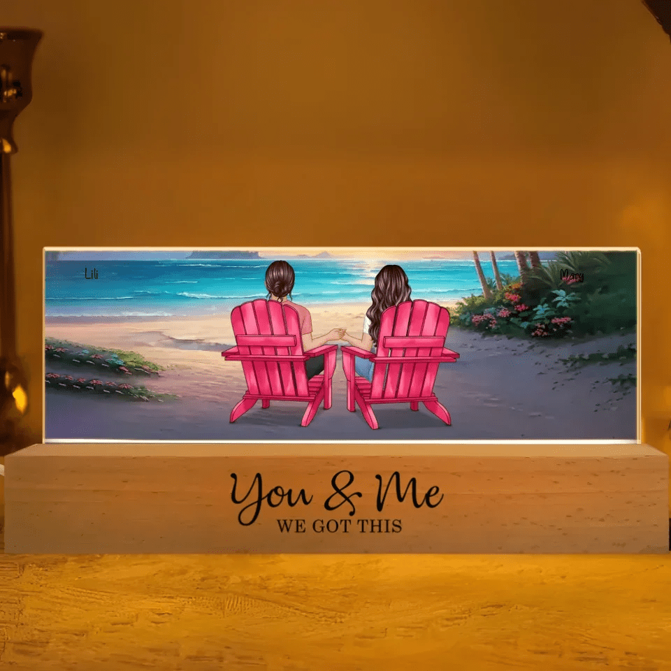 Seaside Memories - Personalized LED Night Light - A Timeless Anniversary Gift for Him & Her 733571 - 733574 - DiyGiftly