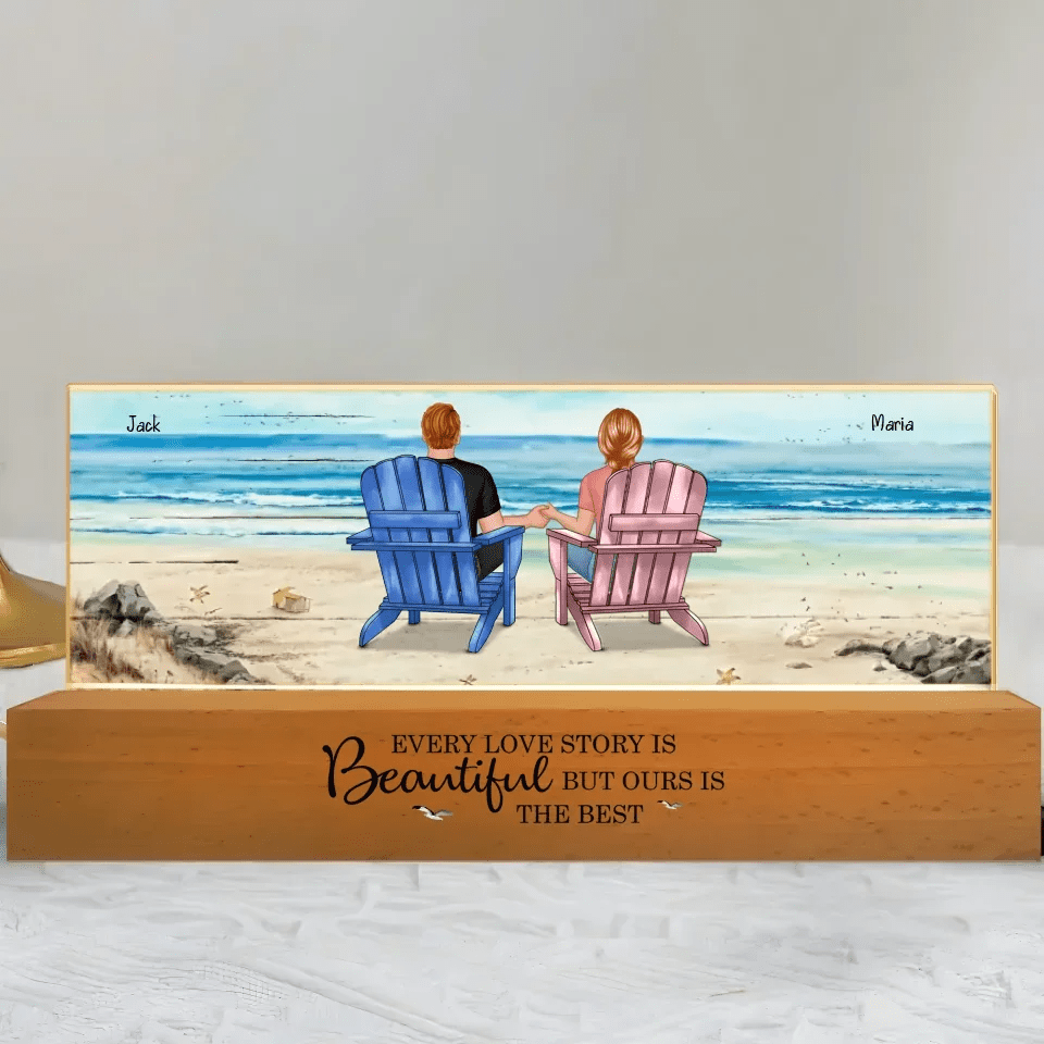 Seaside Memories - Personalized LED Night Light - A Timeless Anniversary Gift for Him & Her 733571 - 733574 - DiyGiftly