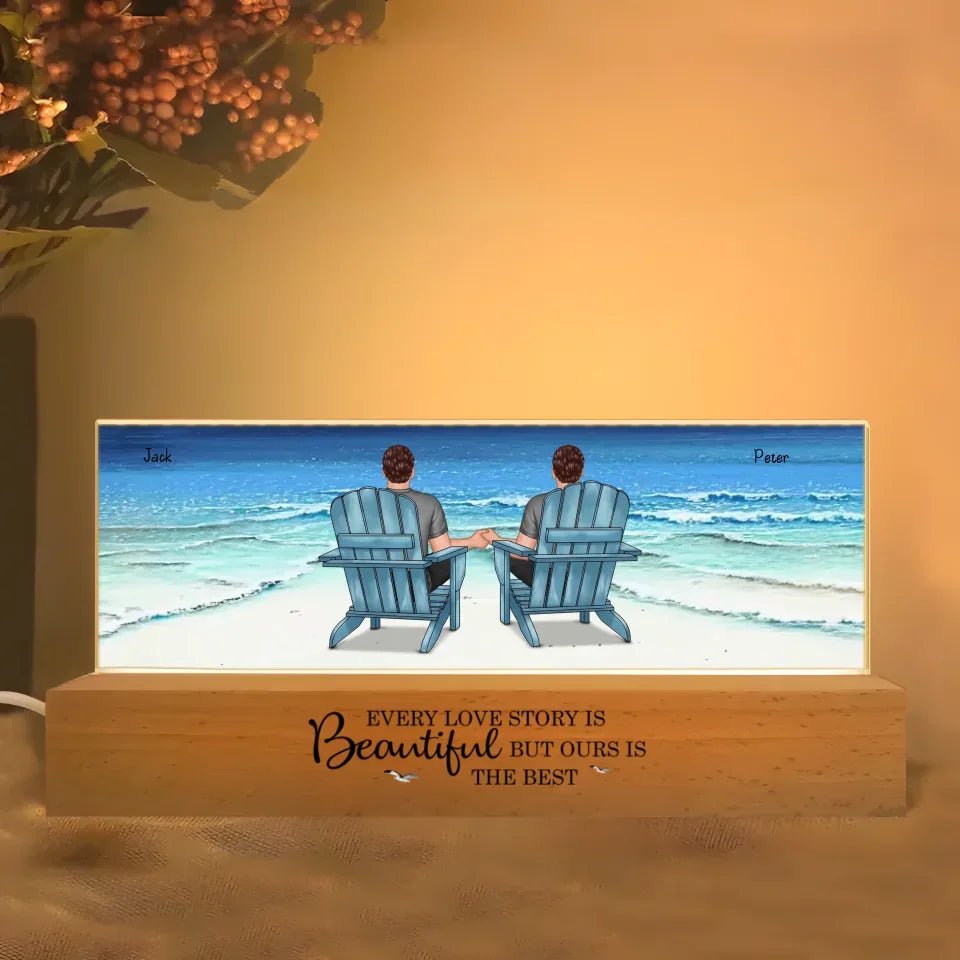 Seaside Memories - Personalized LED Night Light - A Timeless Anniversary Gift for Him & Her 733571 - 733574 - DiyGiftly