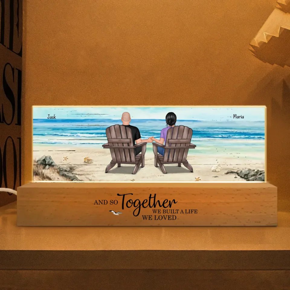 Seaside Memories - Personalized LED Night Light - A Timeless Anniversary Gift for Him & Her 733571 - 733574 - DiyGiftly