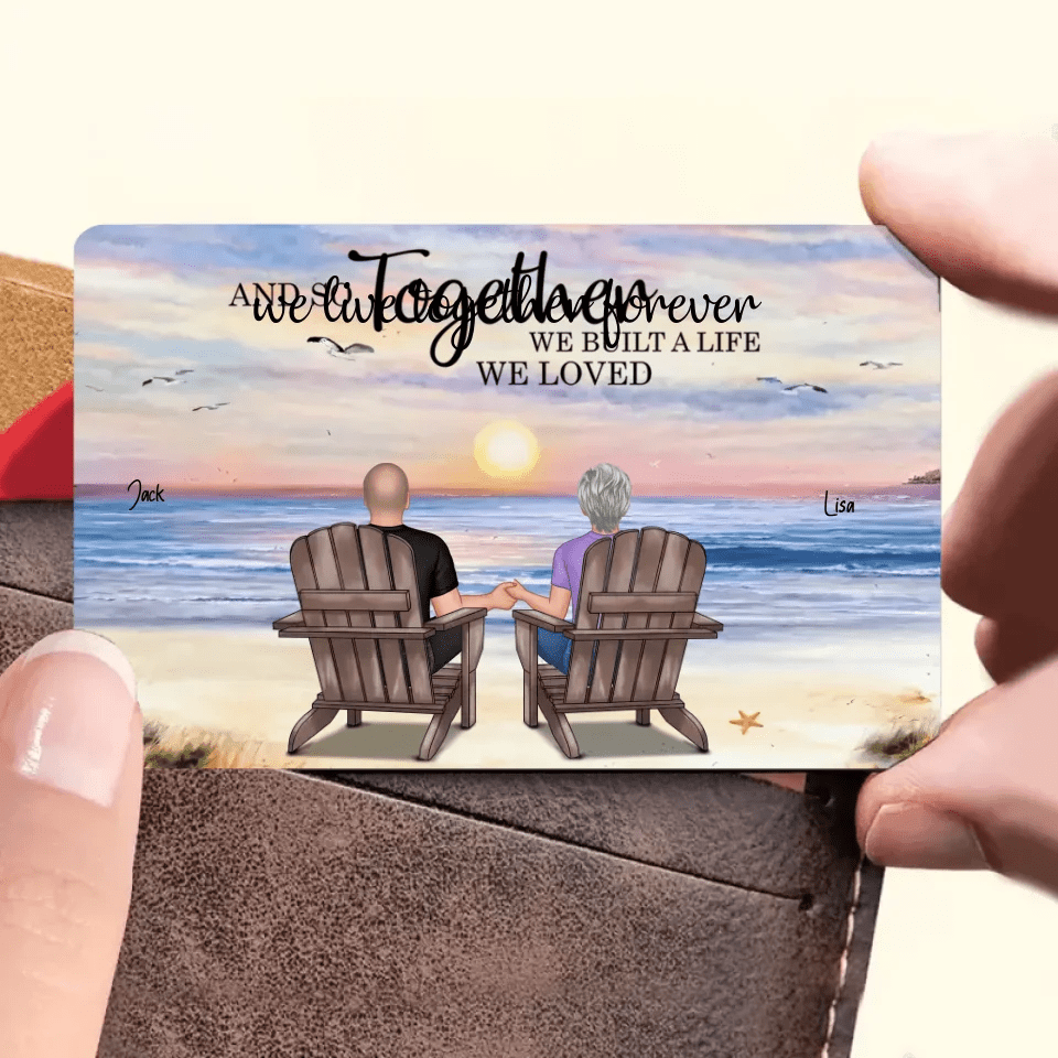 Seaside Memories - Personalized Wallet Card - Unique Gift for Couple, Husband, Wife, Dad, Mom 736323 - DiyGiftly