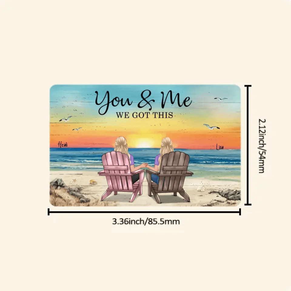 Seaside Memories - Personalized Wallet Card - Unique Gift for Couple, Husband, Wife, Dad, Mom 736323 - DiyGiftly