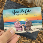 Seaside Memories - Personalized Wallet Card - Unique Gift for Couple, Husband, Wife, Dad, Mom 736323 - DiyGiftly
