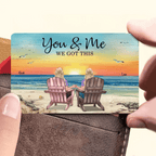 Seaside Memories - Personalized Wallet Card - Unique Gift for Couple, Husband, Wife, Dad, Mom 736323 - DiyGiftly