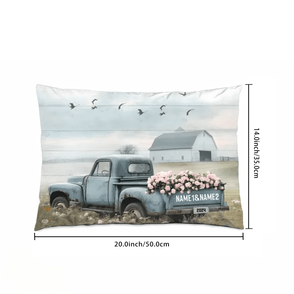 Sentimental Couple Gifts Farmhouse Wedding Gifts Personalized Pillow 715690 - B - DiyGiftly