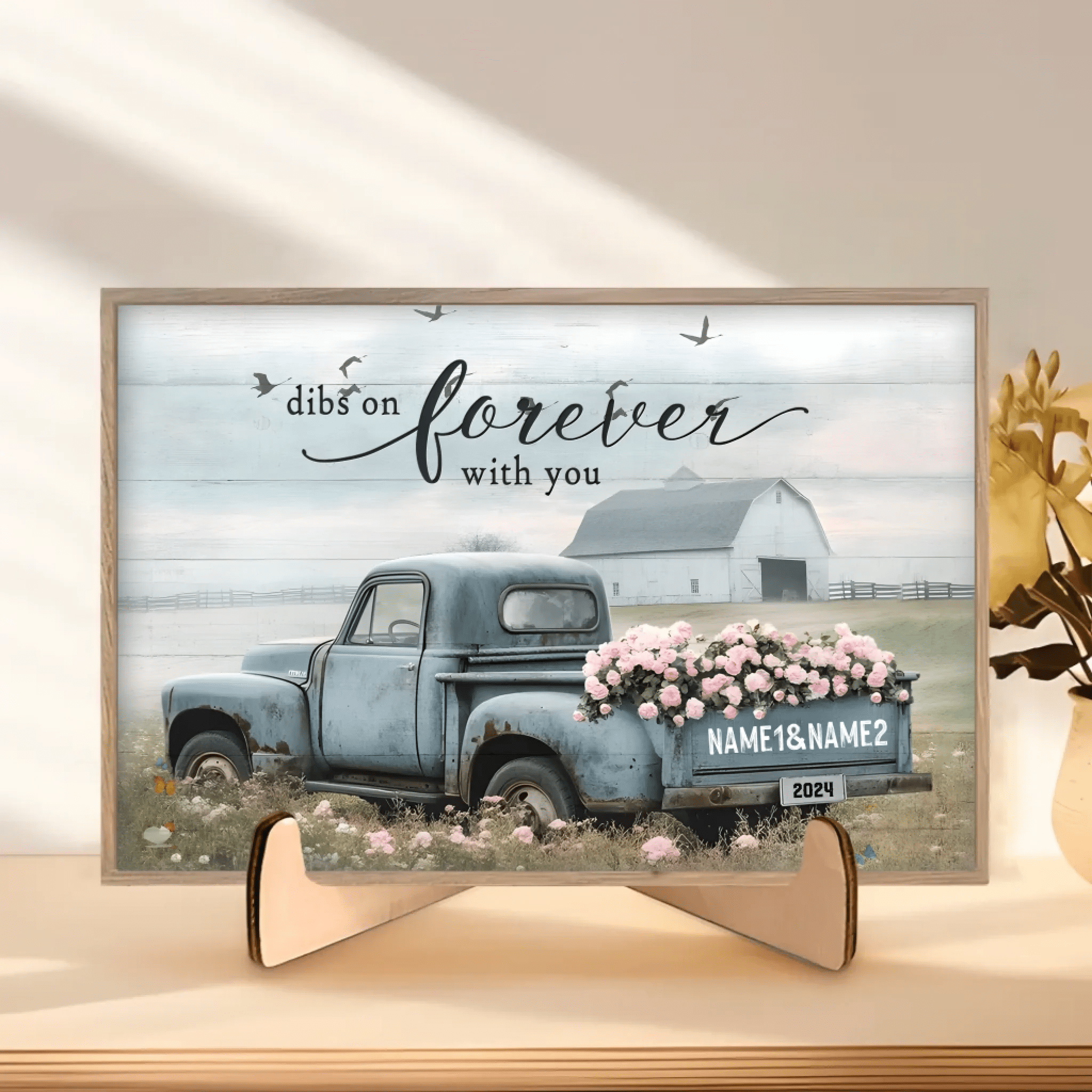 Sentimental Couple Gifts Farmhouse Wedding Gifts Personalized Wooden Plaque 708245 - DiyGiftly